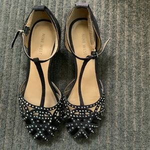 Nine West Wedge Heels Black Size 7M